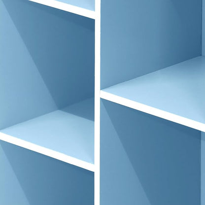Furinno 5-Cube Reversible Open Shelf, White/Light Blue 11069WH/LBL