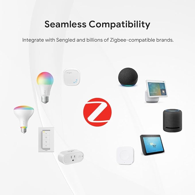Sengled Zigbee Smart Light Bulbs, Smart Hub Required, Works with SmartThings and Echo with Built-in Hub, Voice Control with Alexa and Google Home, Color Changing 60W Eqv. A19 Alexa Light Bulb, 2 Pack
