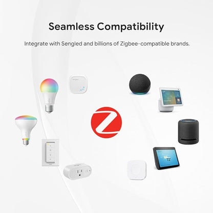 Sengled Zigbee Smart Light Bulbs, Smart Hub Required, Works with SmartThings and Echo with Built-in Hub, Voice Control with Alexa and Google Home, Color Changing 60W Eqv. A19 Alexa Light Bulb, 2 Pack