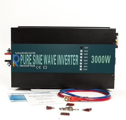 WZRELB 3000W 12V 120V Pure Sine Wave Solar Power Inverter Homeuse DC to AC System