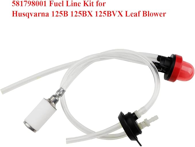 HUZTL 581798001 Fuel Line Kit Air Filter Kit Adjustment Tool for Husqvarna 125B 125BX 125BVX Leaf Blower