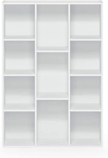 Furinno Luder Bookcase / Book / Storage , 11-Cube, White