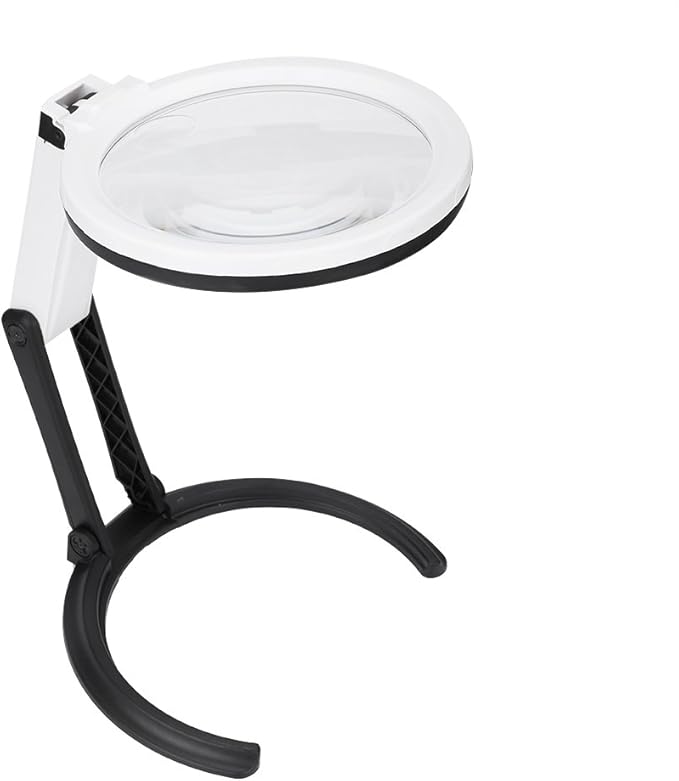 LED Table Lamp with 1.8X & 5X Magnifier, Desk Illuminated Tools Magnifying Glass for Reading Cosmetic Makeup Tattoo Manicure Lighted Magnifier