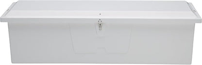 TAYLOR MADE PRODUCTS White 67.75"L x 27.75"W x 26"H Stow 'N Go UV-Resistant Polyethylene Waterproof Storage Box with Stainless Steel Lockable Latch for Docks, Decks, Patios, Pool Areas - 2020108529