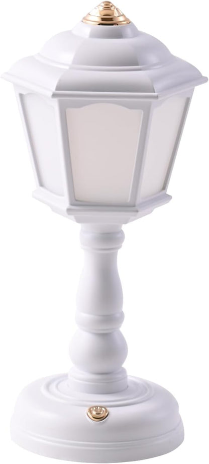 Mini Desk lamp Vintage, LED Desk Lamp Dimmable Table Lamp Reading Lamp with USB Charging Port, Sensitive Control, Eye-Caring Office Lamp,Very Beautiful Decorative Desk lamp (White)