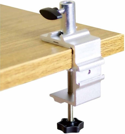Heavy Duty Replacement Clamp for 1/2” Base Magnifying Lamp，Desk Lamp，Magnify Lamp，Swing Arm Lamp，Mic Microphone Suspension Boom Scissor Mount(Silver)