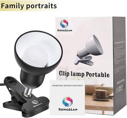 Sun-Rising Light clamp,360° rotation Clip on Lamp Portable Book Reading Light,Clamp on Desk/Table/Bunk Bed/Cupboard Home Lighting, (Desk lamp,seven colors for your choice) Green