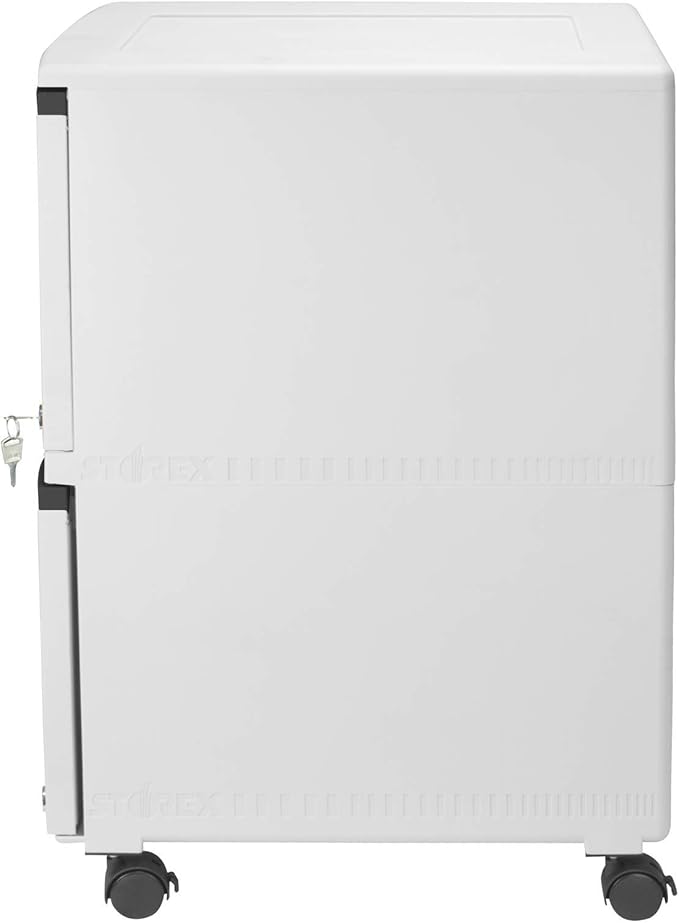 Storex 61311A01C File Cabinet, 1-Pack, Gray/Black