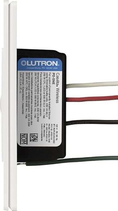 Lutron Caseta Original Smart Dimmer Switch ELV+ (Lutron Hub Required), 250W LED, Single-Pole/3-Way, Neutral Required, PD-5NE-WH 8-PACK, White, 8 Pack