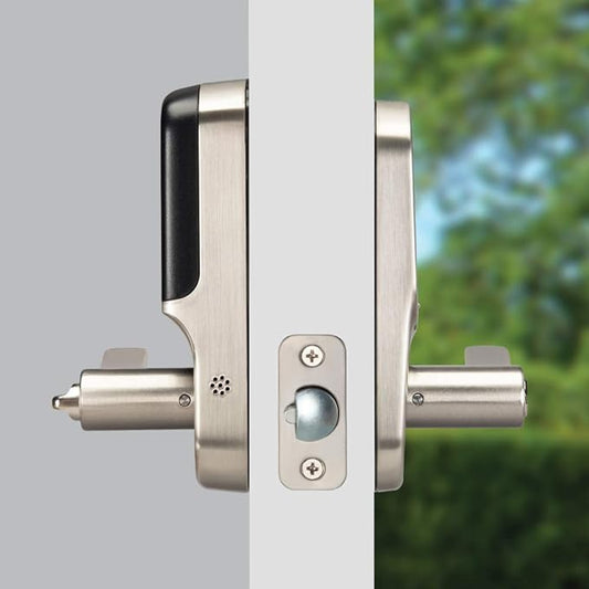Yale Assure Lever, Wi-Fi Smart Door Lever (for Doors with no deadbolt) - Works with Yale Access App, Amazon Alexa, Google Assistant, HomeKit, Phillips Hue and Samsung SmartThings, Satin Nickel