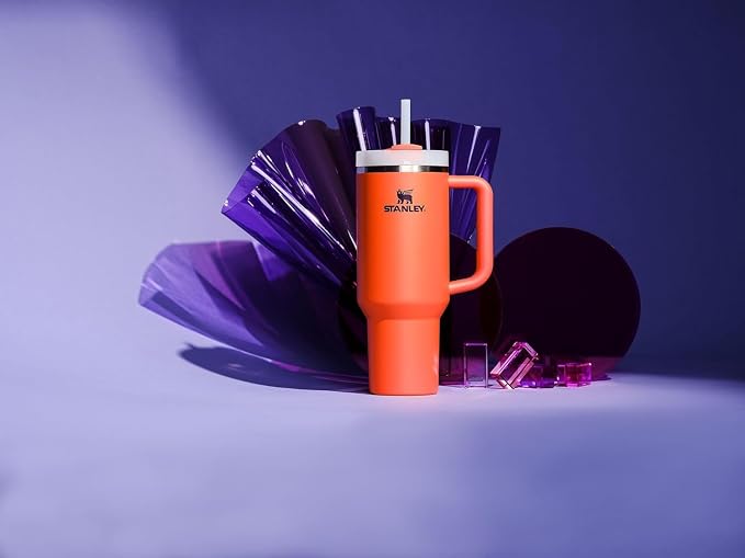 STANLEY Quencher H2.0 Flow State Tumbler, 40 oz, Tigerlily Plum | Handle and Straw | 3-Position Lid | Cup Holder Compatible for Travel | Insulated Stainless Steel Cup | BPA-Free