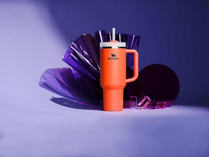 STANLEY Quencher H2.0 Flow State Tumbler, 40 oz, Tigerlily Plum | Handle and Straw | 3-Position Lid | Cup Holder Compatible for Travel | Insulated Stainless Steel Cup | BPA-Free