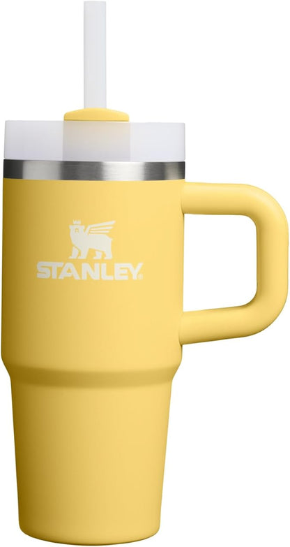 STANLEY Quencher H2.0 Flow State Tumbler, 14 oz, Daffodil | Handle and Straw | 3-Position Lid | Cup Holder Compatible for Travel | Insulated Stainless Steel Cup | BPA-Free