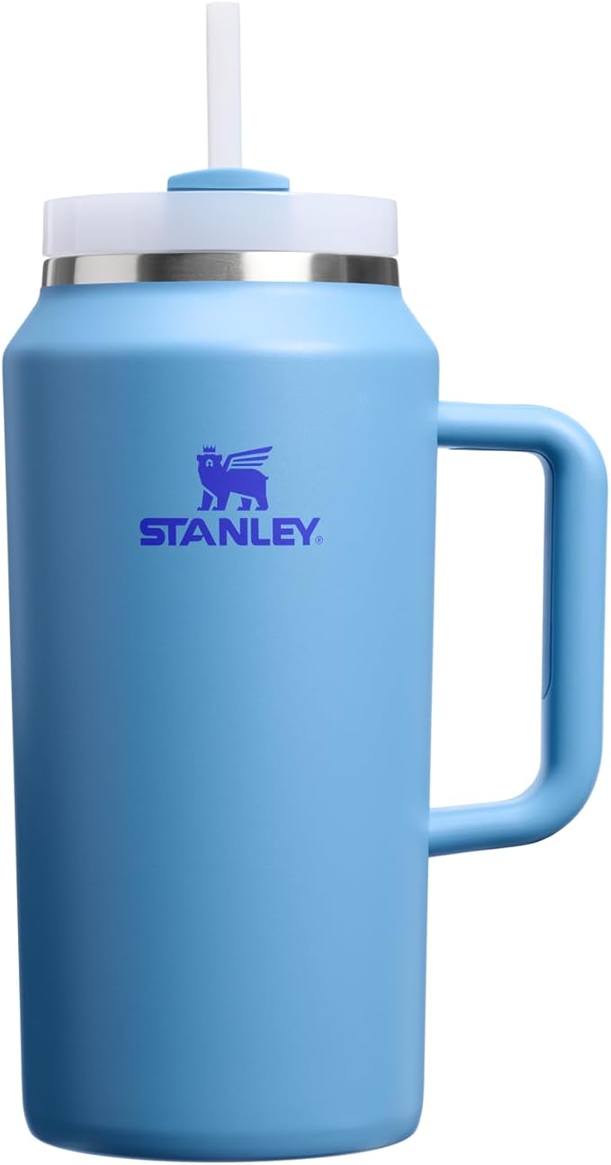 STANLEY Quencher H2.0 Flow State Tumbler, 64 oz, Blue Sky | Handle and Straw | 3-Position Lid | Large Capacity for Travel & Sports| Insulated Stainless Steel Cup | BPA-Free