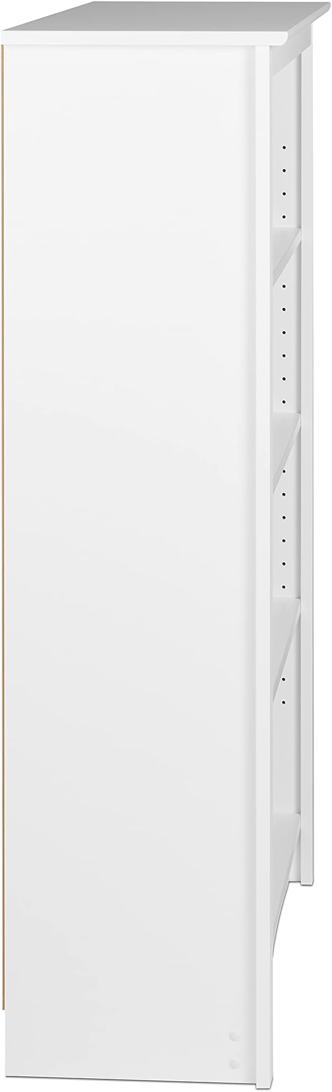 Prepac Home Office 4-Shelf Standard Bookcase, 31.5 in. W x 48 in. H x 13 in. D, White