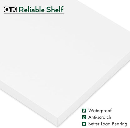 OTK 5 Tier Bookshelf, Tall Bookcase, Office Shelf Storage Organizer, Modern Book Shelf for Living Room, Bedroom, and Home Office, White