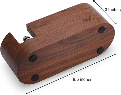 Espresso Tamping Station 54mm For Breville Espresso Machine Accessories,Rosewood Portafilter Holder Tamping Mat Espresso Coffee Equipment