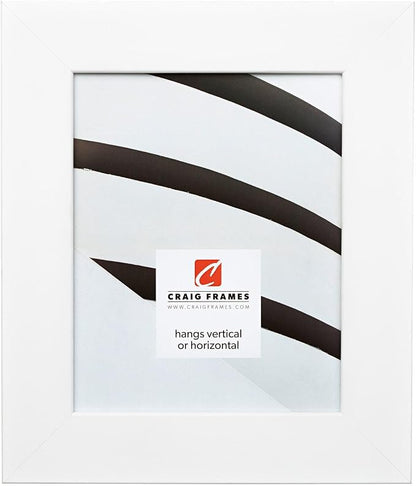 Craig Frames 12x18 White Picture Frame for Posters, Photos, and Prints | Lightweight shatter resistant acrylic facing with a rigid backing board, made in the USA