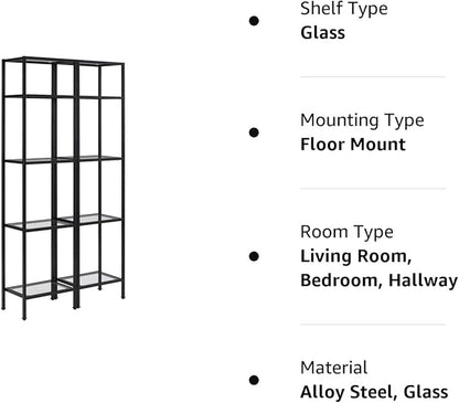 Crosley Furniture Aimee 2-Piece Narrow Etagere Set, Oil-Rubbed Bronze