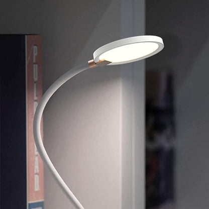 7W Flexible Gooseneck LED Desk lamp Touch 3 Steps Dimmable LED Clip on Light Reading lamp Warm White 3000K 3 Brightness Book Lights Eye Caring Clamp lamp
