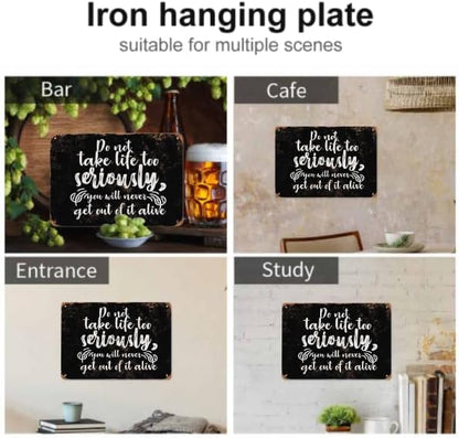 Metal Sign Grow What You Love, Love What You Grow. Tin Sign Decor Retro Wall Decor For Home Coffee Bar Funny Aluminum Sign 8x12 inch
