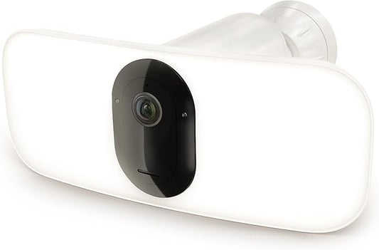 Arlo Pro 3 LED Floodlight Security Camera 2K HDR 2000-3000 Lumens | Wire-Free | Protect Driveways & Alleyways | Connects to Wi-Fi | Color Night Vision, Motion Sensor, 2-Way Audio, Rechargeable (White)