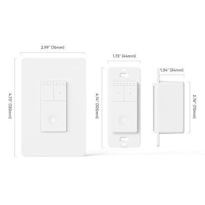 TREATLIFE 3 Way Smart Dimmer Switch, Smart Switch Compatible with Alexa and Google Assistant, 2.4GHz WiFi Light Switch, Schedule, Neutral Wire Needed, No Hub Required, 1 Pack