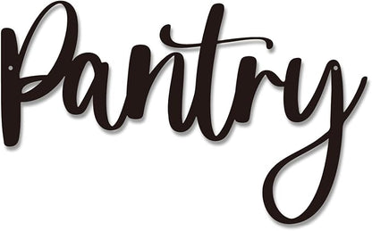 Pantry Word Sign Metal Wall Decor - Pantry Decor for Home Kitchen Restaurant Coffee Shop Store Farmhouse Wall Decor (20 inches)