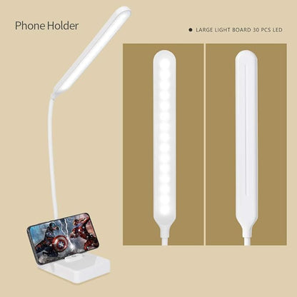 Cordless Desk Table Lamp Reading Light Rechargeable Battery 2200m,Touch 3 LED Modes,Dimmable,Small,Gooseneck, Highest 17.7",Lamp for Kids Bedroom Bedside