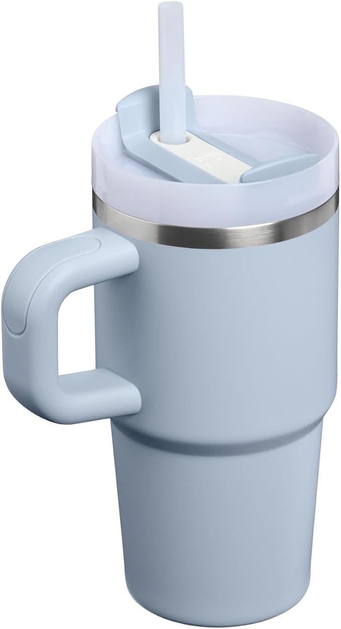 STANLEY Quencher H2.0 Flow State Tumbler, 20 oz, Blue Dream Stone | Handle and Straw | 3-Position Lid | Cup Holder Compatible for Travel | Insulated Stainless Steel Cup | BPA-Free