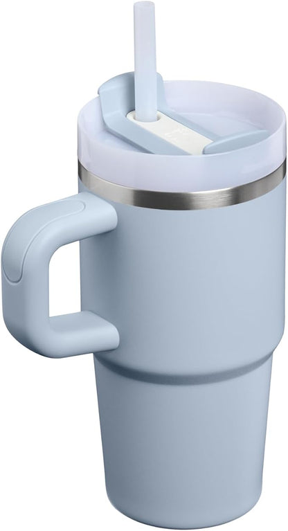 STANLEY Quencher H2.0 Flow State Tumbler, 20 oz, Blue Dream Stone | Handle and Straw | 3-Position Lid | Cup Holder Compatible for Travel | Insulated Stainless Steel Cup | BPA-Free