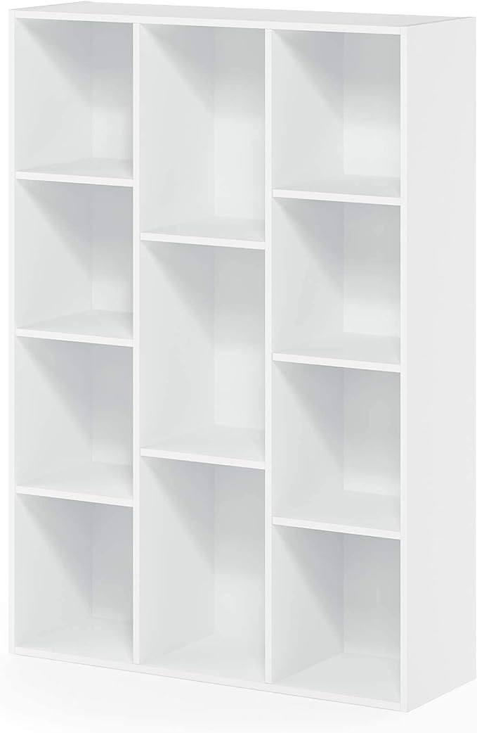 Furinno Luder Bookcase / Book / Storage , 11-Cube, White