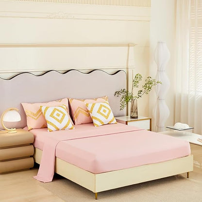7PCS Rose Gold and Pink Bedding Set,Pink Comforter Set Full Size,Rose Gold Bedding Set Full,Bed in A Bag Full for Teen Girls Women,Bedroom Decoration Full Pink/Rose Gold