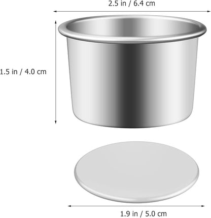2Inch Cake Pan Set of 4, Nonstick Stainless Steel Smash Cake Pans, Round Mini Cake Pans Tin Small Size for Baking Muffin Fondant Cheesecake Mold Healthy Dishwasher Safe