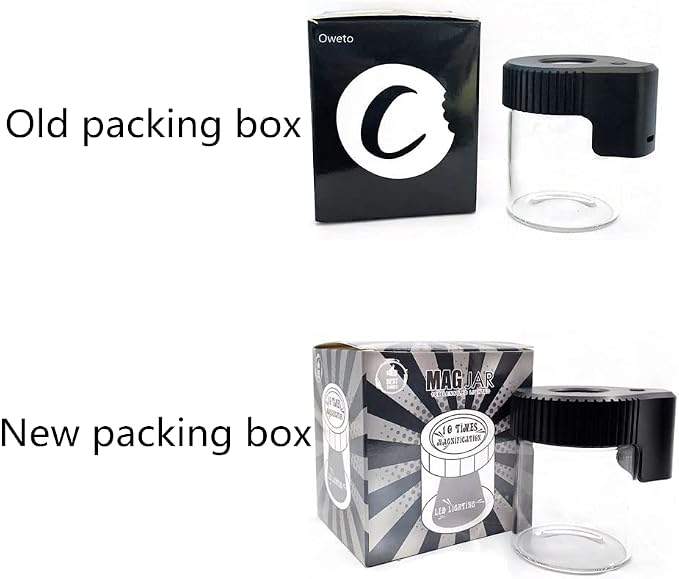 Led Transparent Glass Seal Storage Jar, Light-Up Magnifying Ornamental Glass Bottle (Black)
