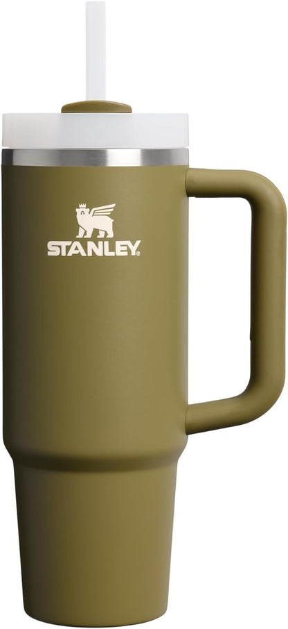 STANLEY Quencher H2.0 Flow State Tumbler, 30 oz, Thyme | Handle and Straw | 3-Position Lid | Cup Holder Compatible for Travel | Insulated Stainless Steel Cup | BPA-Free