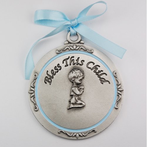 Inc. Boy Crib Medal 2-3/4" Overall Length - Décor Gift Religious PW12-B-MCVAN