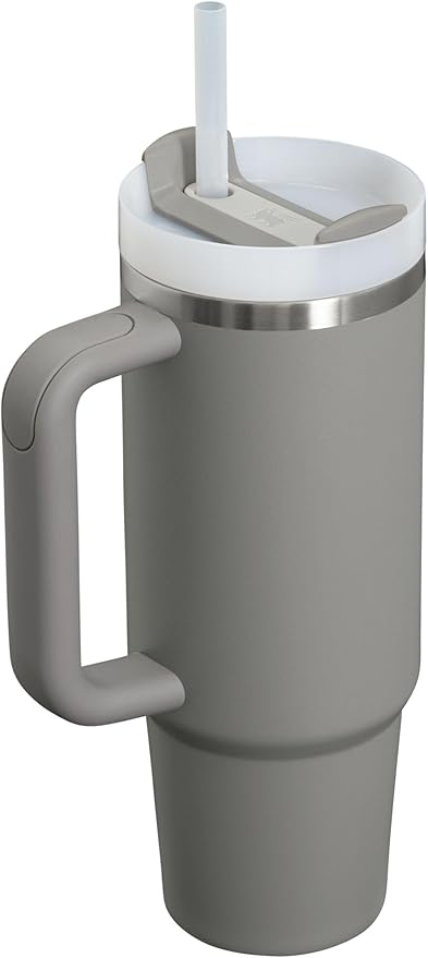 STANLEY Quencher H2.0 Flow State Tumbler, 30 oz, Stone | Handle and Straw | 3-Position Lid | Cup Holder Compatible for Travel | Insulated Stainless Steel Cup | BPA-Free