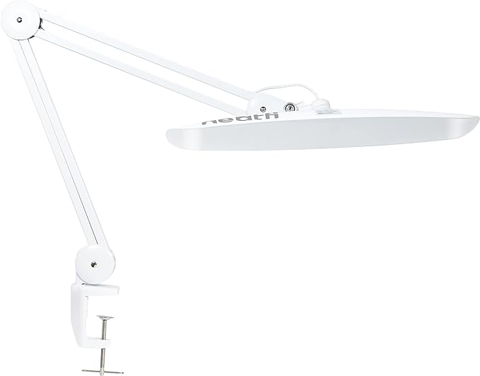 Neatfi XL 2,200 Lumens LED Task Lamp, 24W Super Bright Desk Lamp, 117 Pcs SMD LED, 4 Level Brightness, Dimmable, Task LED Light for Home, Office, Workbench (Non-CCT, White)