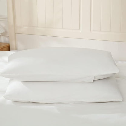 White Comforter Twin Size, Aesthetic Modern Bedding Set for Girls/Women, Cute Soft & Lightweight Chic Microfiber Bed Sets, 2pc- 1 Comforter & 1 Pillowcase (66x90 Inches)