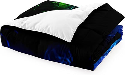 Gamer Comforter Sets for Boys, Twin Gaming Bedding Sets for Boys, Black Video Game Gamepad Twin Bed Sets for Boys Kids Bedroom Home Decor, 1 Comforter and 1 Pillowcase