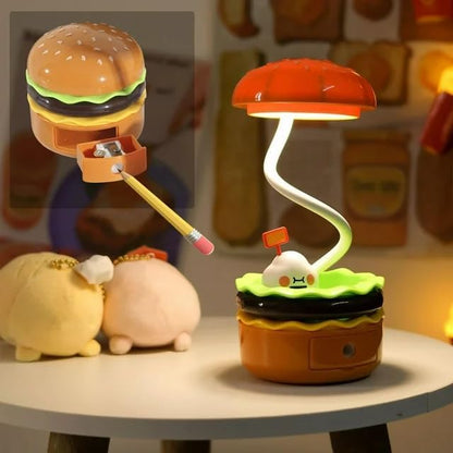 Cute Desk Lamp,Table lamp,Night Lights,Hamburger Small Night lamp,Desk Accessories, Room Decor for Boys Girls Gifts, Yellow, SY-KD300