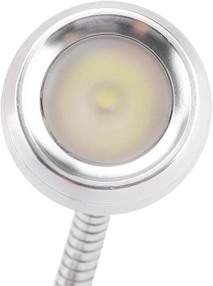 01 Friendly to Eyes Easy to Use LED Mini USB Lamp, No Flicker USB LED Lamp, for Desk(Silver, Warm Light)