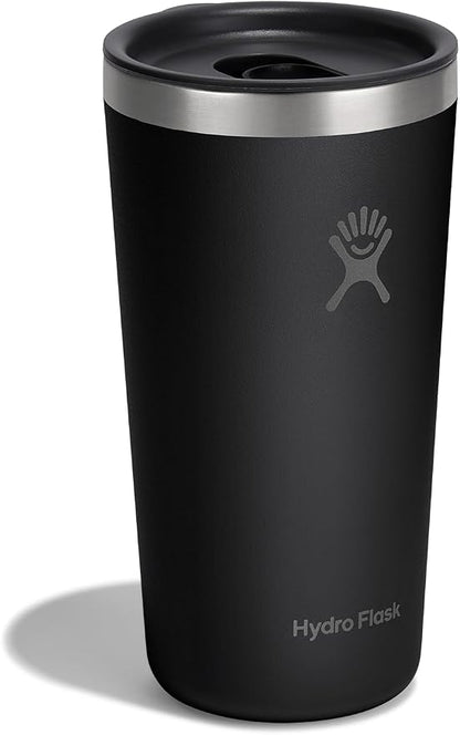 Hydro Flask All Around Tumbler Press-In Lid, Insulated Travel Mug, Stainless Steel Coffee Cup 20 Oz Tonal Black