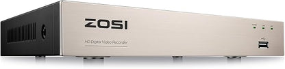 ZOSI 3K Lite 8CH CCTV DVR Recorder with AI Human/Vehicle Detection, 8 Channel 1080p H.265+ Hybrid 4-in-1 Home Surveillance Wired DVR for HD-TVI/CVI/CVBS/AHD Analog Security Camera (No HDD)