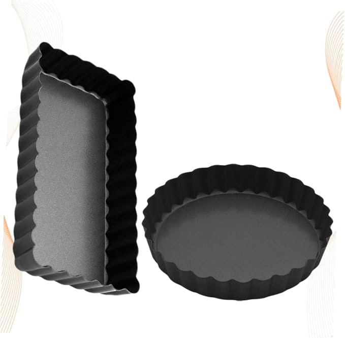 IMIKEYA 2pcs Non-stick Cake Molds Live Bottom Tart Pizza Pans for Baking Pies Quiches and Desserts
