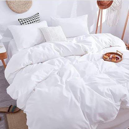 White Comforter Twin White Beddig Soft Durable White Comforter Set Kids Teens All White Twin Comforter Set Lightweight White Blanket Breathable White Twin Bed set Boys Girls Bedding Comforter