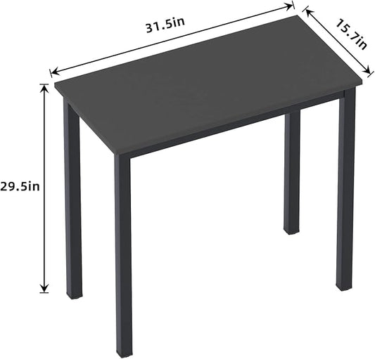 SogesGame Small Computer Desk, 31.5 inches Small Office Desk Computer Table Study Writing Desk Workstation for Home Office, Black