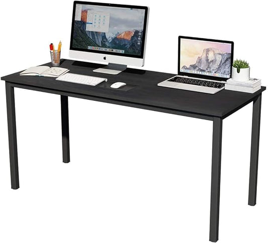 SogesGame Computer Desk, 47.2 inches Small Office Desk Computer Table Study Writing Desk Workstation for Home Office, Black Dining Table