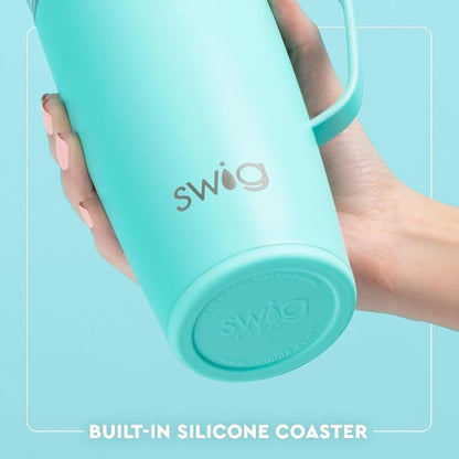 Swig Life 22oz Insulated Travel Mug with Handle & Lid, Moon Shine | Triple Insulated Stainless Steel - Handle & Lid Included - Keeps Coffee Hot or Cold - Cup Holder Friendly